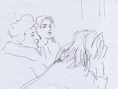 Перед заседанием Регина Стомахина и группа поддержки