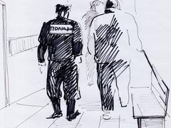 Уводят Бориса Стомахина. 11.12.2013