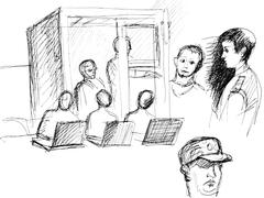 Подсудимые в стекляной клетке