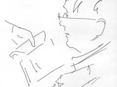 Судебное заседание в Бутырском суде над Борисом Стомахиным 21.11.2013 года. Адвокат показывает А.Подрабинеку материал дела