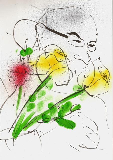 Ходорковский стоял позади цветка