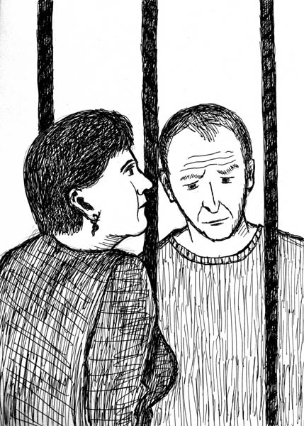 Обвиняемый Д. Барановский и адвокат И. Грудинская