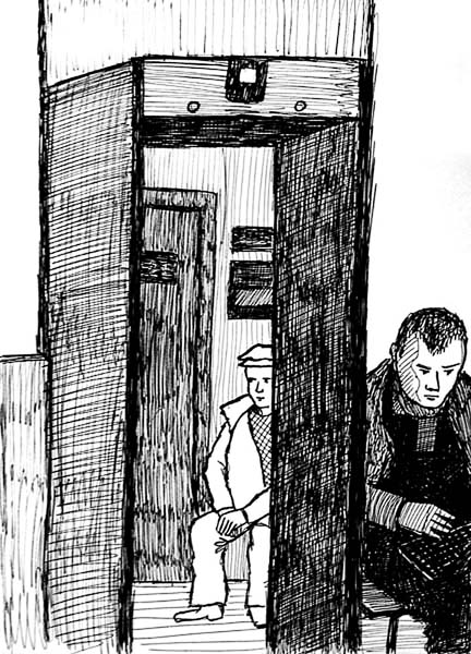 В коридоре Тверского районного суда города Москвы.