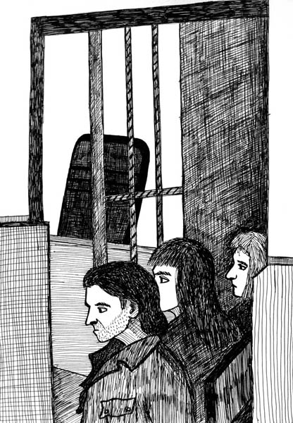 В коридоре Тверского районного суда города Москвы.