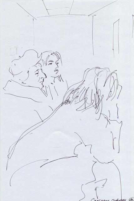 Перед заседанием Регина Стомахина и группа поддержки