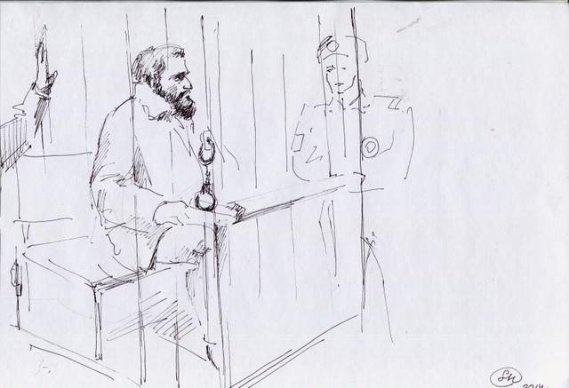 16.01.2014. Бутырский суд. Стомахин на суде.