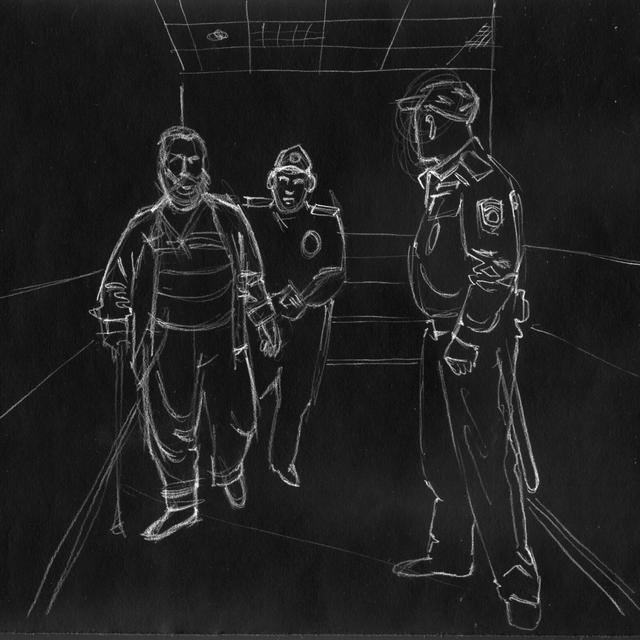 Борис Стомахин под конвоем