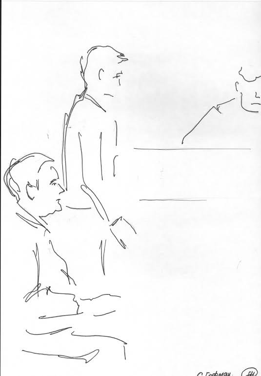 Судебное заседание в Бутырском суде над Борисом Стомахиным 21.11.2013 года Адвокаты Трепашкин и Бородин в зале суда 