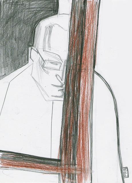 за решеткой