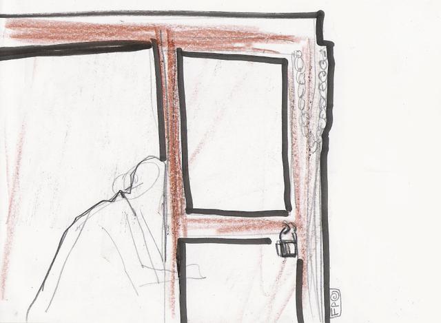 в заточении